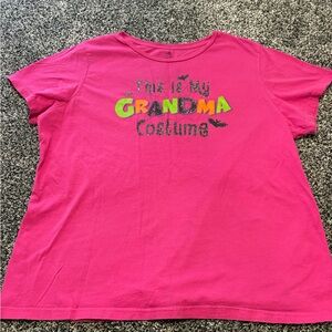 Pink womans Shirt - Grandma Costume Halloween size 2XL